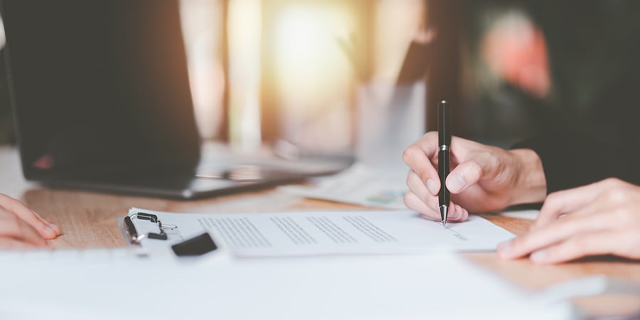Businessman Checking Contract